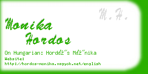 monika hordos business card